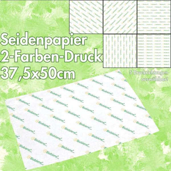 Bedrucktes Seidenpapier Layout
