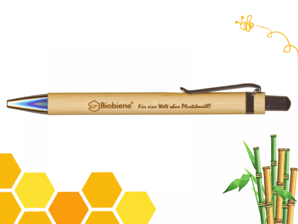 Biobiene® Bambus Kugelschreiber Schreibfarbe blau