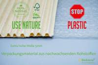 Polstermaterial Wellpappe aus Graspapier EXTRA hohe Jumbo-Welle