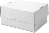 Stülpdeckelkarton aus Wellpappe 305x215x44mm weiß