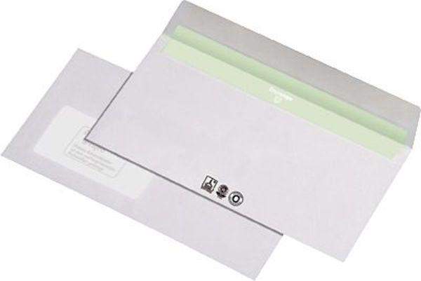 TOP 500 x Briefumschläge Umschlag Brief DL 110x220mm selbstklebend mit Fenster 