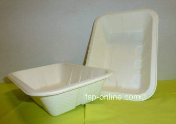 Pommesschale 173x122x40mm aus Zuckkerrohrbagasse kompostierbar