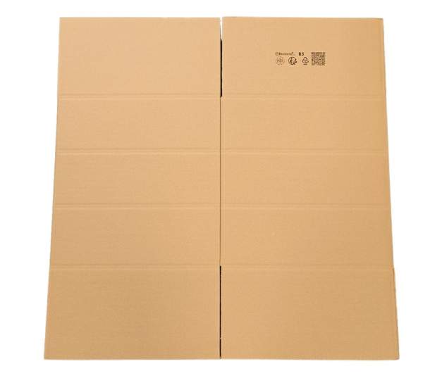 Faltkarton 500x500x900 mm, Zweiwellig 610g/m2 – Braun
