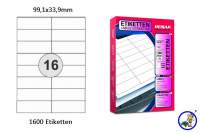 Papier-Etiketten 99,1x33,9mm DIN A4 Papier-Etiketten 99,1x33,9mm DIN A4