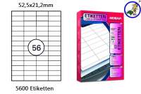 Papier-Etiketten 52,5x21,2mm DIN A4 Druckeretiketten Label Papier-Etiketten 52,5x21,2mm DIN A4 Druckeretiketten Label