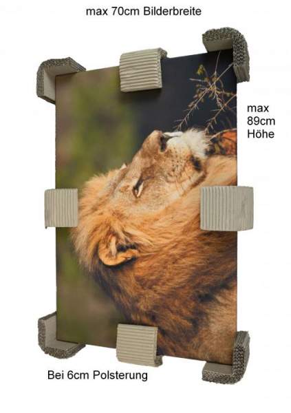 Maximalabmessung Teleskopverpackung fuer Bilder