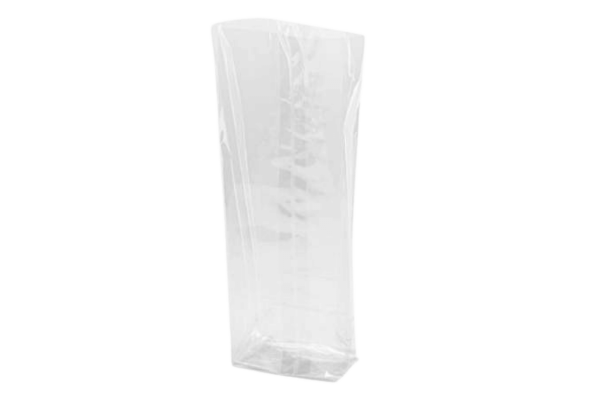 Kreuzbodenbeutel transparent - aus Bio Folie