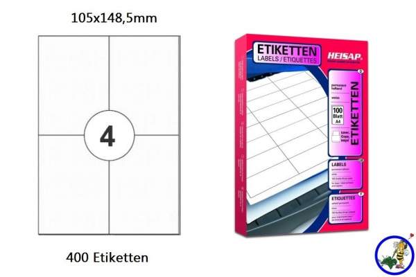 Papier-Etiketten 105x148,5mm DIN A4 