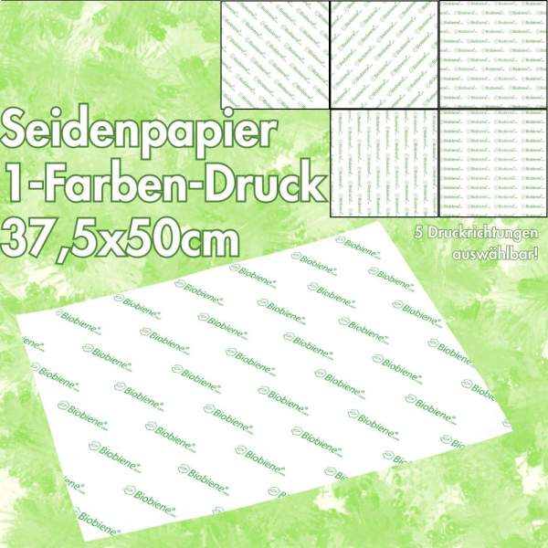 Bedrucktes Seidenpapier Layout einfarbig
