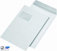 Weiße Versandtasche DIN C4 229x324mm mit Fenster haftklebend Weiße Versandtasche DIN C4 229x324mm mit Fenster haftklebend