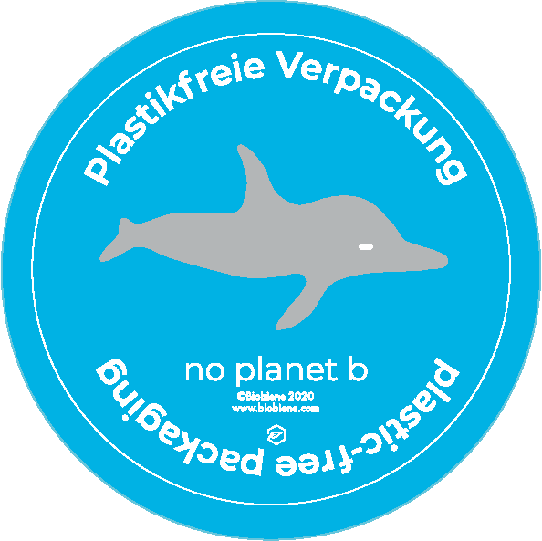 Etiketten Delfin - plastikfrei Verpacken! (500 Stück je Rolle)