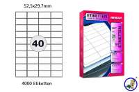 Papier-Etiketten 52,5x29,7mm DIN A4 Druckeretiketten Label Papier-Etiketten 52,5x29,7mm DIN A4 Druckeretiketten Label