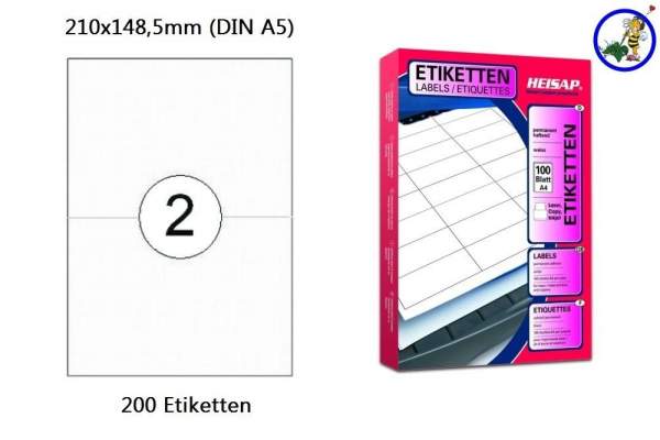 Papier-Etiketten 210x148,5mm DIN A4 