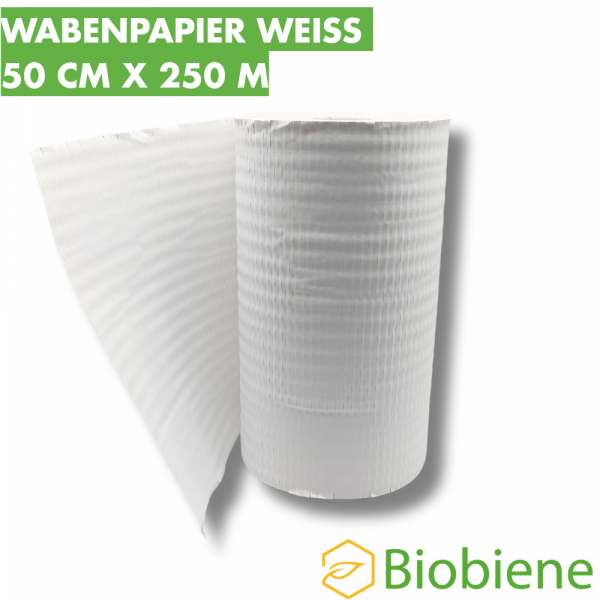 Umweltschonendes-Verpackungsmaterial-Wabenpapier-weiß-500mm
