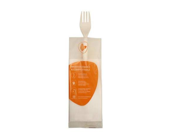 Set (Gabel + Serviette) + Mater-Bi Folie