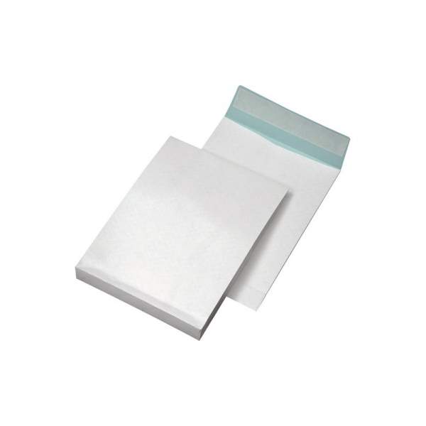 Weiße Faltentaschen DIN C4 229x324mm mit Fenster haftklebend