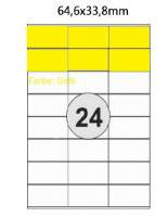 Etiketten Gelb 64,6x33,8 mm Etiketten Gelb 64,6x33,8 mm