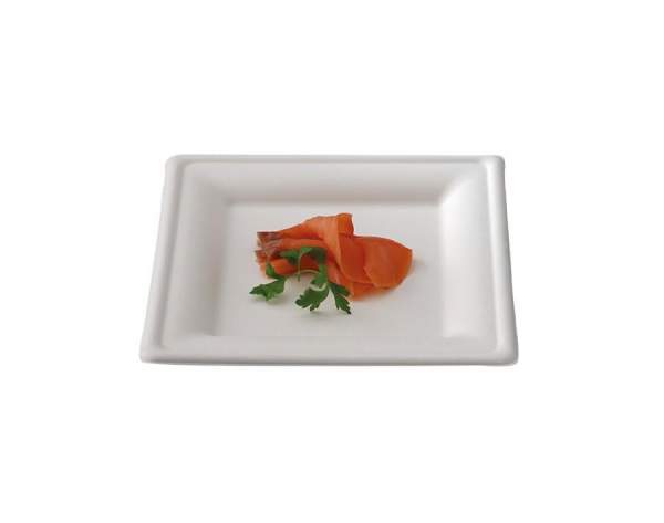 Quadratischer Design Teller aus Cellulose (20 cm x 20 cm x 1,5 cm)