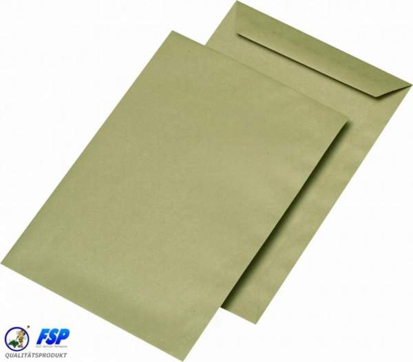 Braune Briefumschläge ohne Fenster | DIN C5 162x229mm | Nassklebend | 500 Stück