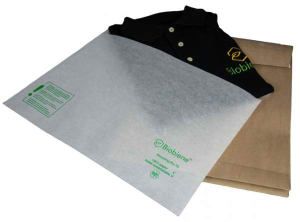 Versandverpackung für Textilien aus 100% Papier - Schutzhülle und Versandtasche