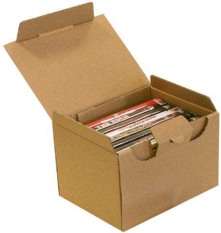 Kartons einwellig 120x100x80 mm mit Steckverschluss braun (25 Stück)