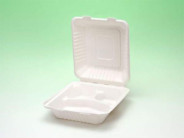 Lunchbox 438x200x35/47mm 3 Fächer kompostierbar