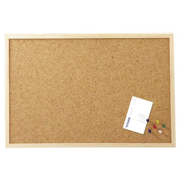 PinPix Kork-Pinnwand Im Weißen Rahmen – 76,2 X 61 Cm, Quadratisch, Mit Leinwand-Oberfläche Für Büro & Zuhause