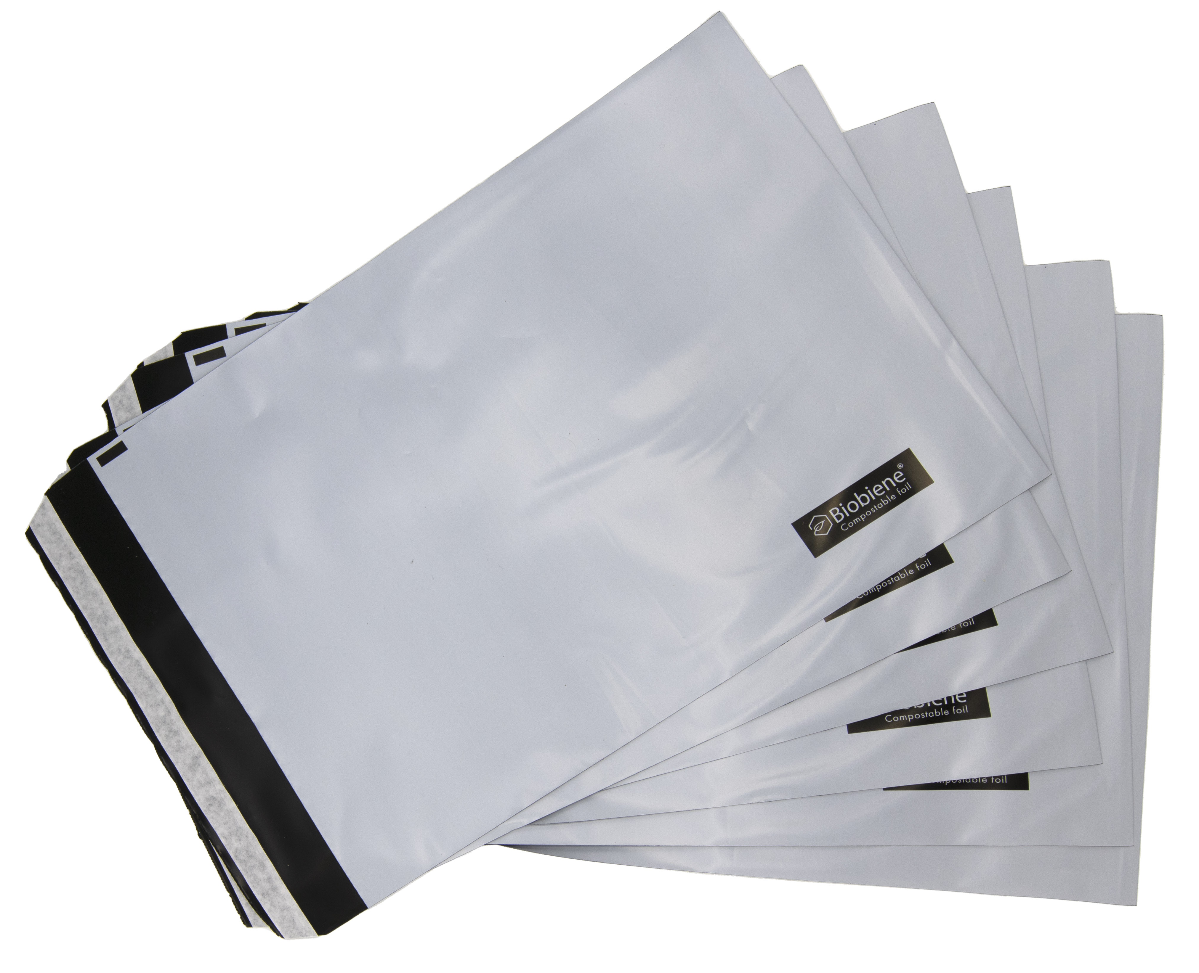 10 X Versand Post Mail Versandtasche Abbaubar Plastik Selbstklebender Streifen 