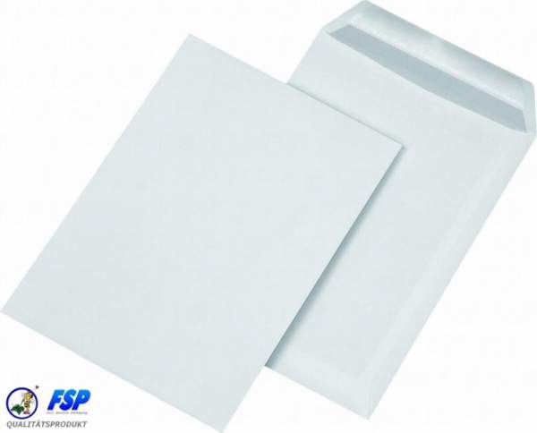 Weiße Briefumschläge ohne Fenster | DIN C5 162x229mm | Selbstklebend | 500 Stück