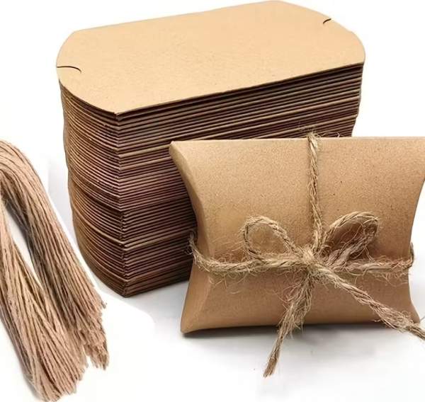 Kissenschtel-Geschenkbox-Kraftpapier