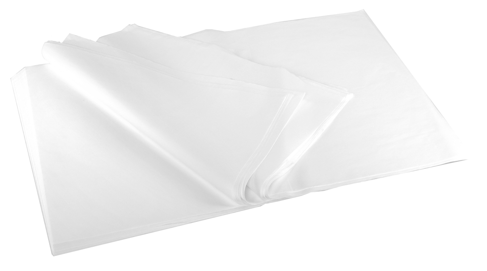 Seidenpapier Weiß Bogen 50x70cm 18g/m² farbecht nassfest Pckg á 480 Bogen