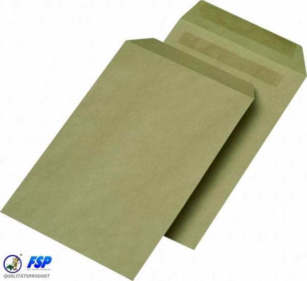 Braune DIN C5 162x229mm Versandtasche ohne Fenster sk (500 Stück)