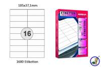 Papier-Etiketten 105x37,1mm DIN A4 Papier-Etiketten 105x37,1mm DIN A4