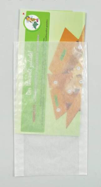 Papier-Flachbeutel transluzent 125x230+20mm